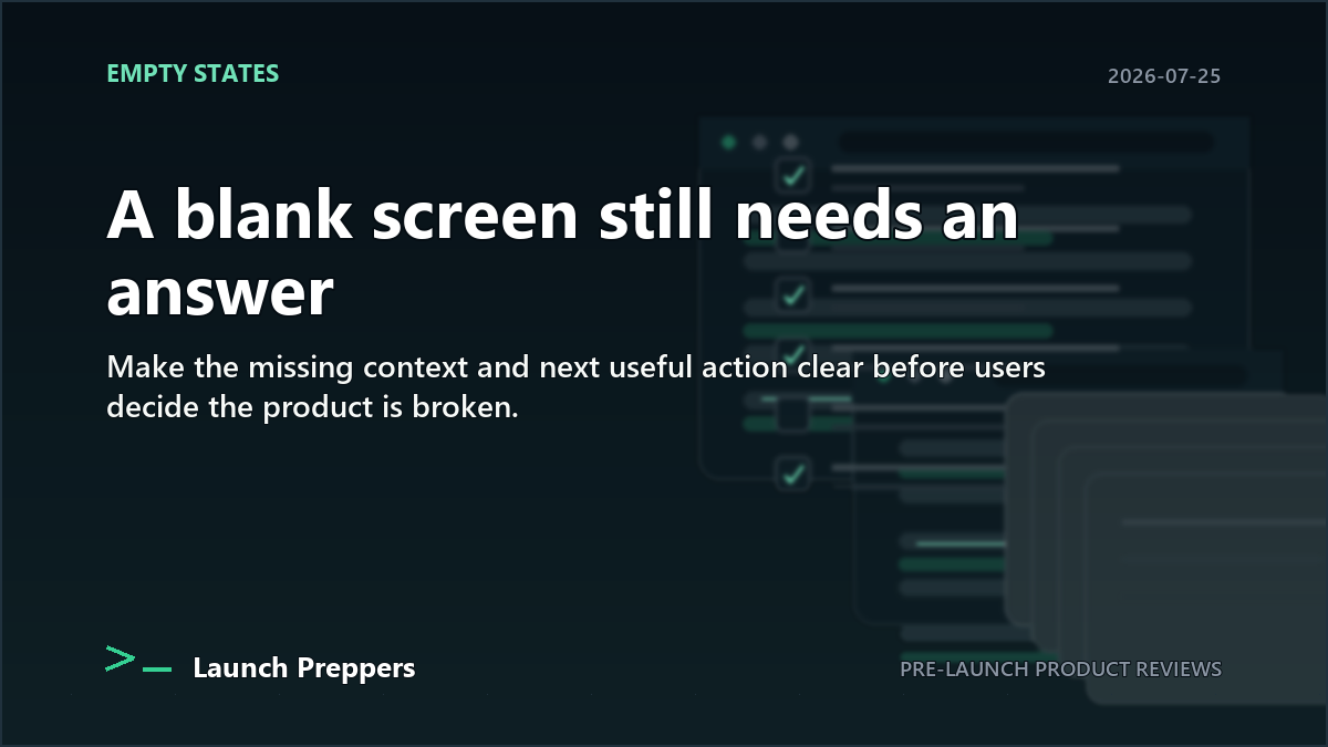 Launch Preppers article header: The SaaS Empty States Checklist