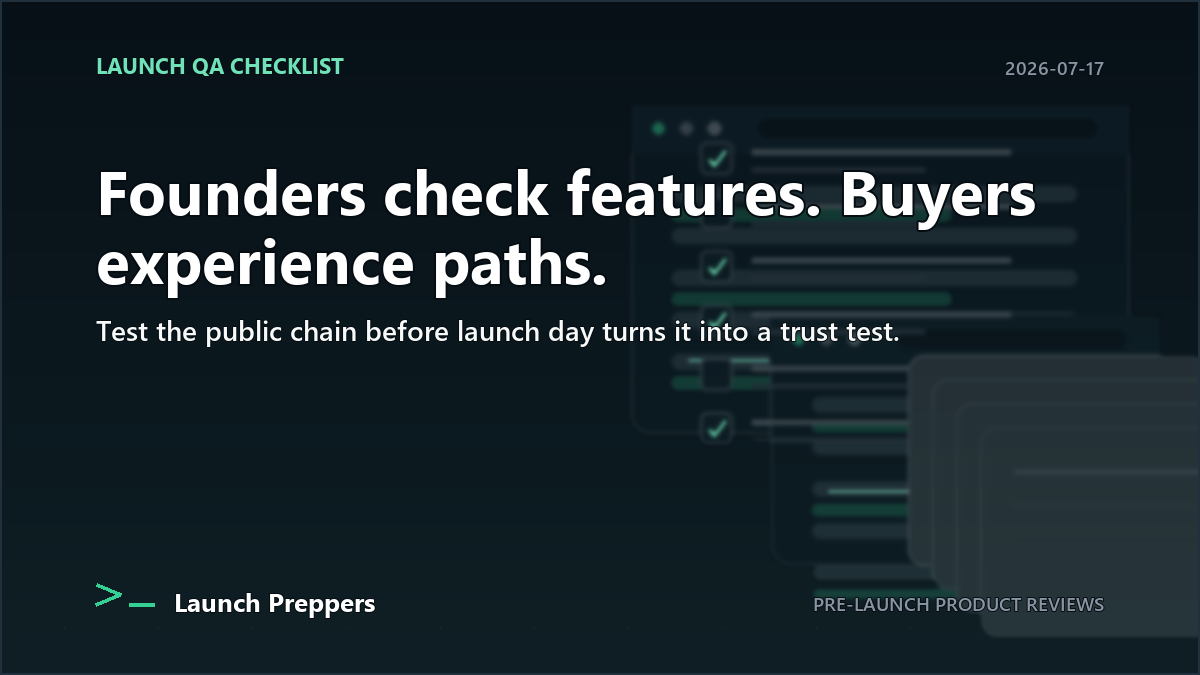 Launch Preppers article header: The SaaS Launch QA Checklist