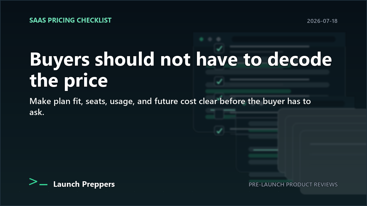 Launch Preppers article header: The SaaS Pricing Page Checklist
