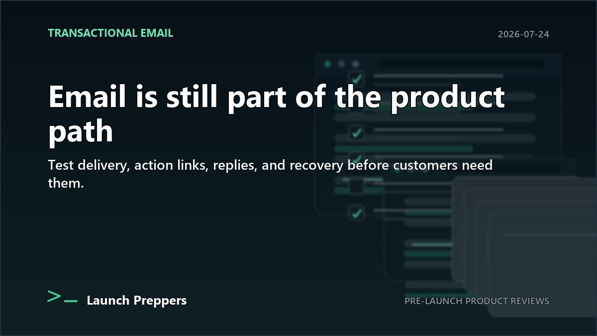 Launch Preppers article header: The SaaS Transactional Email Checklist